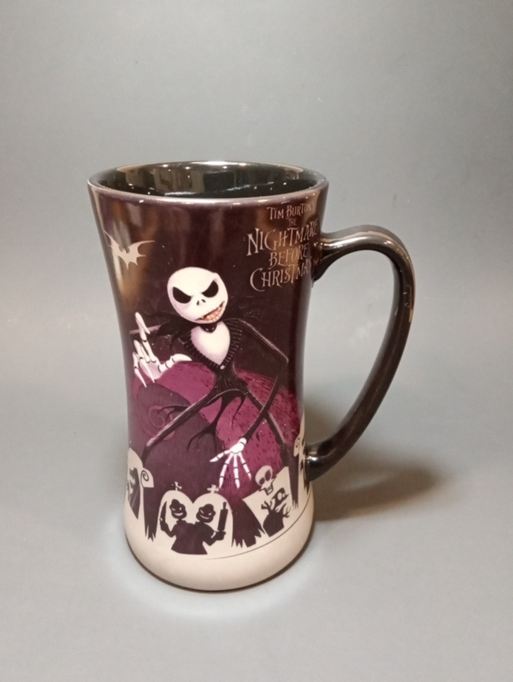 Disney Nightmare Before Christmas Jack Skellington Black and Purple Ceramic Mug